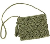 Boho Crocheted Purse Summer Beach Purse Crossbody Bag, Boho Shoulder Bag Crochet Handmade Purse with Tassel