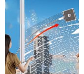 Gray Windows Cleaning Tool Arc Rod Stainless Steel and PP High-rise Window Cleaner Flexible Cleaning Stretchable