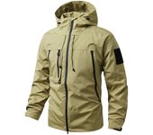 Chaqueta Esquí Montaña para Hombres en Otoño-Invierno Impermeable, Cierre Cremallera, Forro de Poliéster