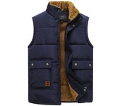 Chalecos acolchados para hombre, chaquetas sin mangas gruesas y cálidas lana algodón, rompevientos informal, chalecos trabo,