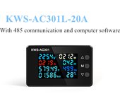 KWS-AC301 Voltage Voltmeter 8 in 1 AC Wattmeter 50-300V 0-100A Digital Ampermeter Electric Meter dedicated chip Power Detector