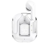Transparent Wireless Earbuds LED Display with Charging Case Wireless Blue Tooth Earphones Lightweight Ear Buds Cordless Earbud