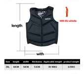 SWROW Life Vest Adults Surf Vest Motorboats Kayak Wakeboard Water Jacket Sports Fishing Swimming Drifting Rescue Life Jacket