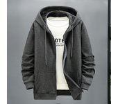 Cárdigan con capucha de lana para hombre otoño e invierno nuevo abrigo de moda