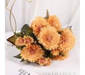 Realistic 7 Heads Fake Sunflower Gerbera 30cm Silk Artificial Gerbera Bouquet Simulation Plant Decor Wedding Decor