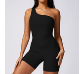 Comfort Single Strap Yoga Skirt with Chest Pad Sports Tight Fitness One-piece Women Threaded Stretch Breathable Ladies Yoga Wear
