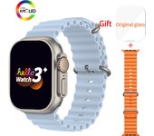 Hello Watch 3 Plus-reloj inteligente para hombre y mujer, pulsera deportiva Ultra AMOLED de 49mm, NFC, brújula, Bluetooth, llamadas Black