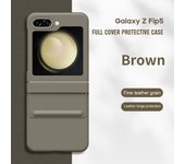 Stretchable For Samsung Galaxy Z Flip 5 Case Soft Leather Hinge Protective Film Cover