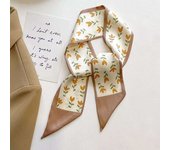 88x 7cm Wrap Poly Silk Slip Twill Y Narrow Edge perfume Small Long Scarf Design