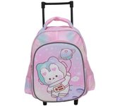 HSD Kids Travel Trolley Case 3D Cartoon Trolley School Bag Robot Boy Waterproof Fabric