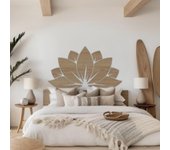 Cabecero cama de madera 90,105,135,150, mandala, decoracion pared (Gaia con fondo)