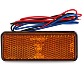 Luz trasera para motocicleta, Reflector rectangular, lámpara de freno trasero, luz trasera para motocicleta, reflectores LED para coche, luces de advertencia laterales para camión