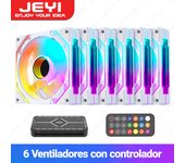 JEYI ARGB Fan 120mm PC Cooling Fans Computer Fan Ultra Silent Heatsink with 4PIN PWM, 5V 3PIN ARGB Addressable SYNC/RC Port