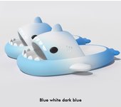 Explosión cambio gradual zapatillas de tiburón 4 cm fondo grueso paso en la mierda divertidas zapatillas geniales