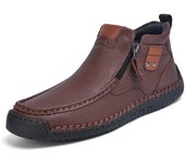 Botas Martin de cuero genuino para hombre, botas Martin de moda de talla grande, zapatos informales para exteriores, tallas 38-48
