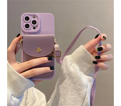 Wallet Leather Crossbody Neckband Lanyard Phone Case for iPhone 14 15 13 Pro Max X XS XR Plus  Luxury Card Holder Cover