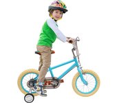 Children's Bicycle 14 Inch Bicycle for Girls and Boys from 3-6 Years, with Stabilisers, For Boys Girls, Height Adjustable