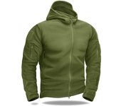 MAGCOMSEN Men's Winter Fleece Jacket With 6 Zip-Pockets  Hooded Warm Windproof Work Coat