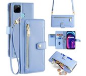 Magnético Funda de Cuero PU Billetera Solapa Cover Realme C25Y, C21Y, Multifuncional Cuerda Colgante Funda protectora