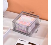 New Metal Mesh Cube Box Mini Office Supplies Desktop Note Box Portable Note Pads Box Holder Storage Box