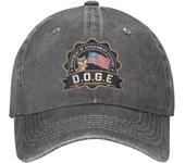 Fashion Doge Washed Cap Star Badge Street Style Sun Trucker Hat Summer Couple Women Tennis Skate Baseball Caps