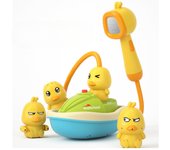 Juguetes de baño de pato para bebé, bañeras interactivas con PULVERIZADOR DE AGUA eléctrico, ideal para regalo