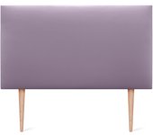 Cabecero de Polipiel o Tela Liso con Patas cabeceros Cabezal tapizado Cama Lujo (135x105cm con Patas (Camas 120/135/140), Tela Beige)