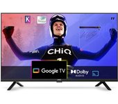 TV 32 Pulgadas Smart TV, HD LED,Diseño sin Marco,HDR Google TV,Asistente de Google, Google Play,Chromecast Integrado,Dolby Audio, WiFi Bluetooth,HDMI,USB 2.0 Ci+