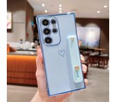 Samsung S23U Phone Case A54 Electroplated Hollow Love Heart S20FE Anti-fall A53/A52 Phone Protective Cover