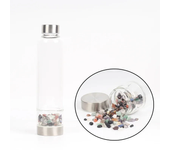 Botella de agua de cristal de cuarzo Natural creativa de 550ML, taza de piedra Irregular, varita curativa, taza Elixir infundida, piedra Natural