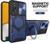 Armor Ring TPU Case For Xiaomi POCO X4 Pro X5 C3 C31 Redmi 9C 10C 12C 10A 11A A1 Note 12 11 Mi 12T 13 Slide Camera Protective