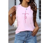 Rock Hip Hop Print Women's Tank Top Summer Street Fashion Women's Crew Neck Tank Top Everyday Casual Women's Sleeveless T-shirt