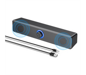 Bluetooth Computer Speakers with Knob Volume Control and 3.5mm Aux Input,Portable Soundbar Speaker for PC Laptop
