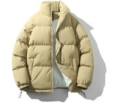 Abrigo engrosado de invierno, color sólido, chaqueta de pareja, el mismo estilo para hombres y mujeres, ropa cálida de algodón.