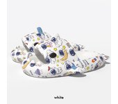 Explosión cambio gradual zapatillas de tiburón 4 cm fondo grueso paso en la mierda divertidas zapatillas geniales