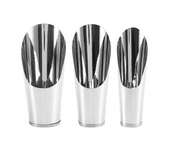 Bonsai Soil Scoop Metal 3 Pcs Set ,Stainless Steel Garden Hand Soil Scooper, Professional Bonsai Tool Kit