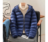 Plus size women's hooded slim down jacket women's casual office women's ultra light and storable jacket