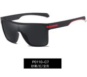 Gafas de sol de montura grande personalizadas de una pieza, gafas de sol polarizadas de conducción de tendencia