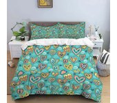Cartoon Love HD Print Bedding Sett，children King Size Bedding Set，boy、girl's Bed Double Bed Duvet Covers Pillowcase Bedding Set