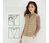 NewBang Women's Warm Vests Ultra Light Down Vest Women Matt Fabric Waistcoat Portable Warm Sleeveless Winter Liner
