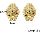 NewBuy 2024 New Fashion Gold Luxury Stainless Steel Wedding Jewelry AAA CZ Zircon Leopard Earrings Elegant Gift for Women