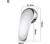 Chrome Plated Faucet Handle Hot Cold Faucet 35mm/40mm Lever Handle Replacement Metal Mixer Tap Replacement Cover