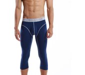 3/4 Leggings Men Compression Pants Running Gym Tights Fitness Leggins Sportswear Shorts High Elastic Breathable Sport Long John