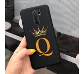 For Xiaomi Redmi 9 Case Luxury ABC Initial Letters Silicone Coque Soft Phone Cover For Xiomi Redmi 9 Prime Fundas on Redmi9 Capa
