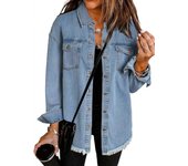 autumn women's fashion denim coats casual turn down collars overcoats