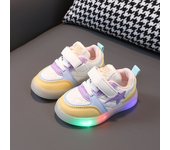 Zapatos luminosos para niños Zapatos de tablero de iluminación para niños Zapatos casuales Zapatos blancos pequeños de 1 a6 años