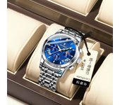 Reloj multifuncional de marca suiza para hombre nuevo reloj de cuarzo de moda a prueba de agua