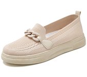 Zapatos de mujer cómodos fly woven zapatos de mamá con un pedal cómodos zapatos de mujer
