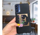 For OPPO Reno 4 6 4G Case Letters A To Z Matte Matte TPU Soft Phone Case For Oppo Reno 6 reno4 CPH2113 Silicone Cover CPH2235