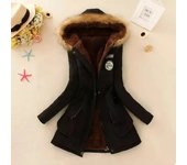Chaqueta de algodón acolchada para mujer, abrigo informal ajustado con capucha, Parkas acolchadas, abrigo cálido, otoño e invierno, novedad de 2025